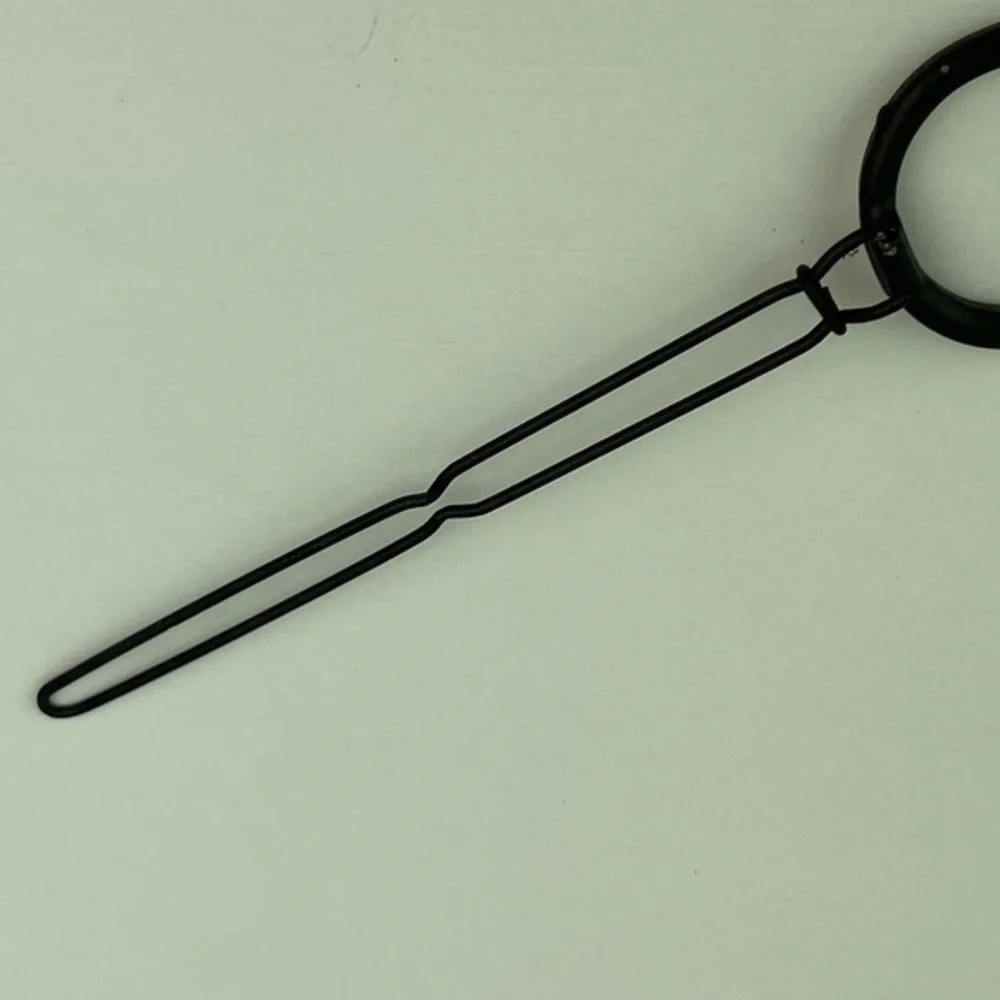 Infinity Symbol Hair Barrette Distressed Black Metal‎